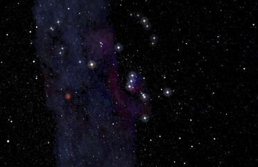 Fototapeta na wymiar Orion constellation in the deep sky