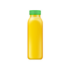 Long tall juice or Jam glass yellow orange bottle