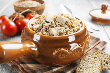 Buckwheat porridge with meat