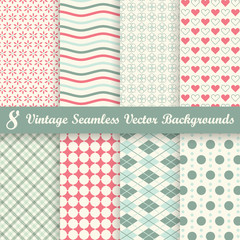 collection seamless vintage backgrounds