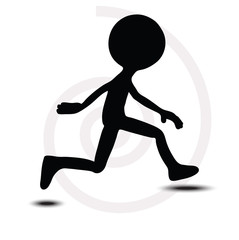 3d man in leaping pose