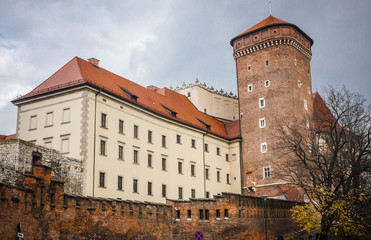 historic castle in the old city of Krakow