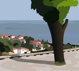 The town of Balchik, Bulgaria.