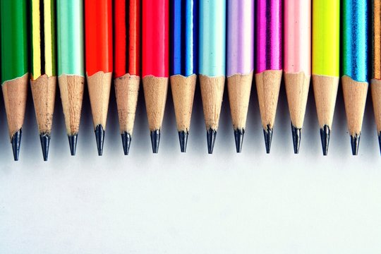 Sharpened Colorful Pencils
