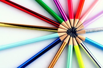 Sharpened Colorful Pencils