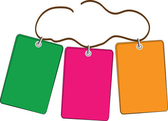 cardboard vintage sale labels. Vector.