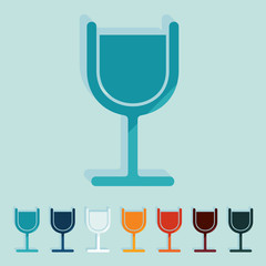 Flat design: cocktail