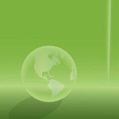 Vector silhouette of the globe.