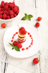 Fresh strawberry with banana