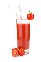 Tomato juice in a glass
