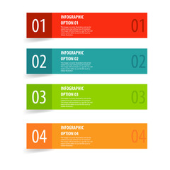 Simple modern infographics options banner.