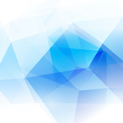 abstract polygon background in blue tone, vector illustration