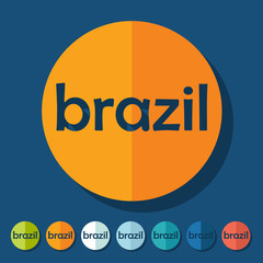Flat design: brazil