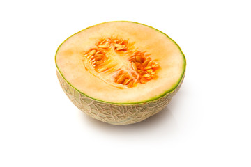Canteloupe melon fruit (Cucumis melo)