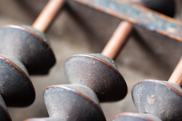 Japanese antique abacus with five beads