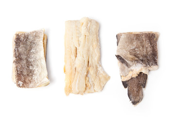 Pieces of salt cod fish