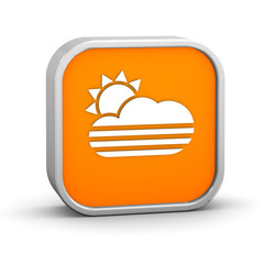 Fog, mainly clear or partly cloudy with sunny intervals sign