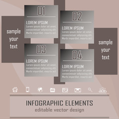 Modern infographic option banner with four steps