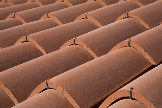 Clay roof tiles