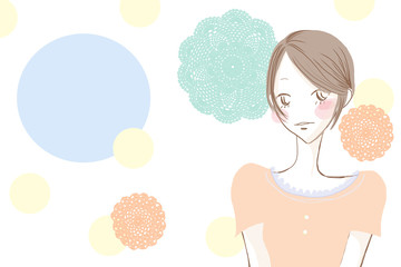 女性背景イメージ／ショートヘア