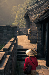 Woman Traveler at the Great Wall