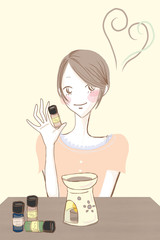 Fototapeta premium アロマタイム／笑顔