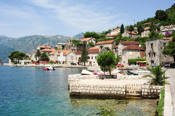 Obraz premium Village of Perast on the bay of Kotor