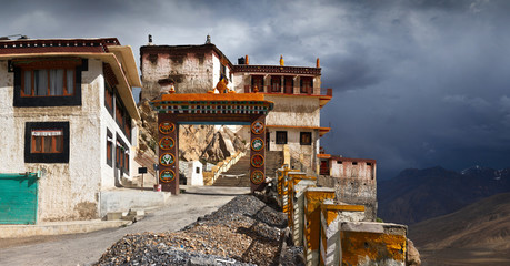 Key Gompa - ancient tibetan buddhist temple, Spiti, HP, India