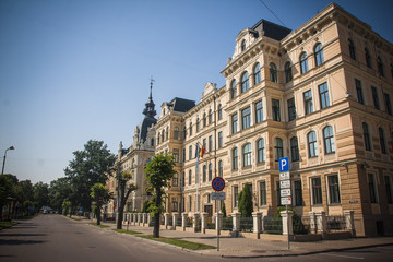 Fototapeta premium in the art nouveau district of the latvian capital Riga.