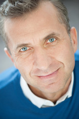 Vertical portrait of handsome mature man