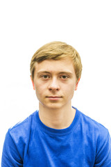 portrait of cute boy in puberty