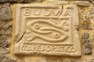Artwork at the citadel of Budva