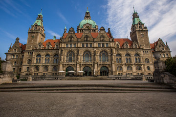 Fototapeta na wymiar Neues Rathaus Hannover Rückseite