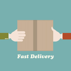 Courier fast delivery concept