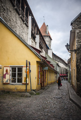Street in old town. Tallinn, Estonia