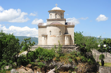 Fototapeta na wymiar The church of the Holy Trinity near Ostrof monastery