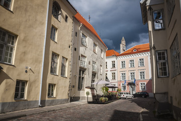 Obraz premium Old Street of Tallinn Estonia