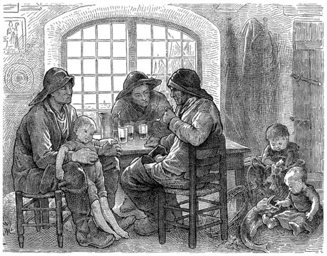 Sailors at Home - Marins Bretons - 19th century