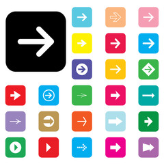 Arrow icon set.