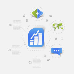 Set of sticker design. High-tech business concept