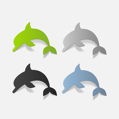 realistic design element: dolphin