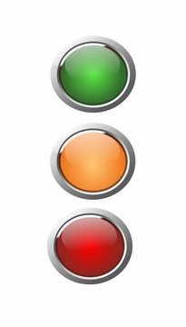 Red, green, orange light