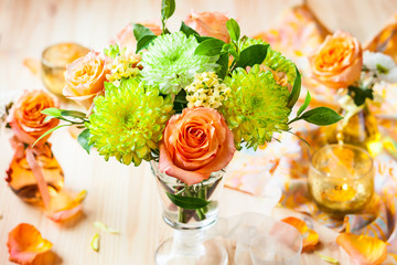 autumn flowers and roses