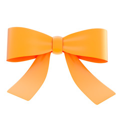 Decorational ribbon bow isolated