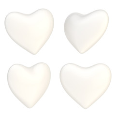 Fototapeta premium Glossy heart shape isolated