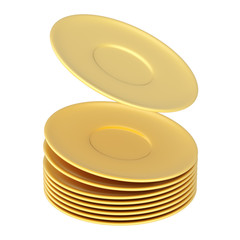 Dynamic pile of ceramic plates isolated