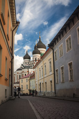 Fototapeta na wymiar View of Alexander Nevsky Cathedral in Tallin, Estonia