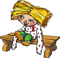 Home spirit cartoon illustration