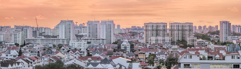 Obraz premium Dzielnica mieszkaniowa Kembangan w Singapurze Panorama