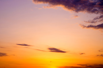 Sky background on sunset